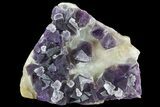 Purple Fluorite On Calcite - Jingbian Mine, China #84768-1